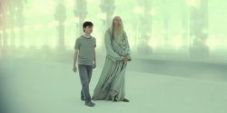 Dumbledore walking with Harry Potter Meme Template