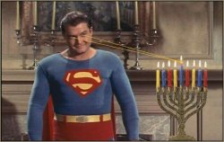 Superman Lighting The Menorah Meme Template