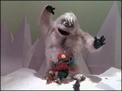 Yukon Cornelius "interacts" with Abominable Snow Monster Meme Template