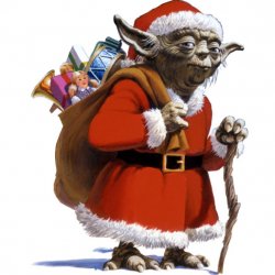 Santa Yoda Meme Template