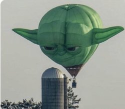 Hot Air Balloon Yoda Meme Template