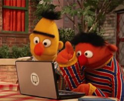 Bert & Ernie Darkweb Meme Template