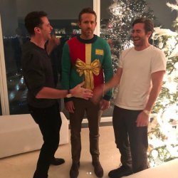 Ryan Reynolds Between Hugh Jackman and Jake Gyllenhaal Meme Template