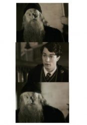 Dumbledore and Tom Riddle Meme Template
