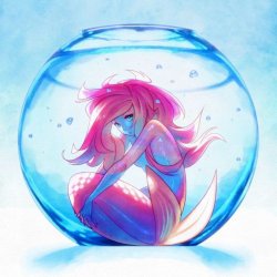 Anime Mermaid Locked Away Meme Template
