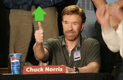 Chuck Norris Upvote Meme Template