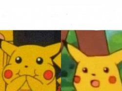 Happy then surprised Pikachu Meme Template