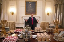 Trump Fast Food Dinner Meme Template
