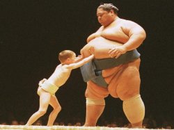 kid vs sumo wrestler Meme Template