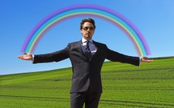 Tony Stark Rainbow Meme Template