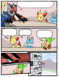 Pokemon boardroom meeting Meme Template