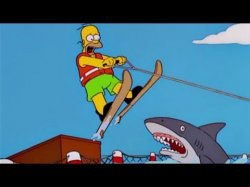 Homer jumps the shark Meme Template