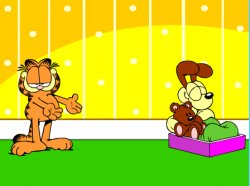 Garfield being ignored by Odie Meme Template