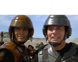 Starship Troopers happy look Meme Template