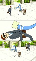 Mordecai flyer meme Meme Template