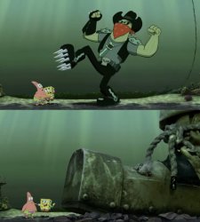 Spongebob Bigger Boot Meme Template