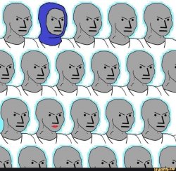 NPCs with Muslim woman Meme Template