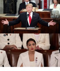 Trump vs AOC SOTU Meme Template