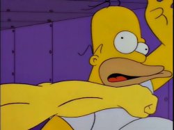 Punching Homer Simpson Meme Template