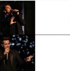 Brendon Urie no/yes (new drake) Meme Template