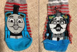 Thomas the tank engine socks Meme Template