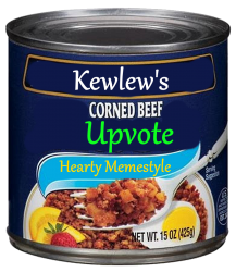 kewlews corned beef upvote Meme Template