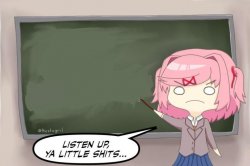 Natsuki Blackboard Meme Template