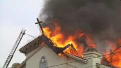 Church on fire Meme Template