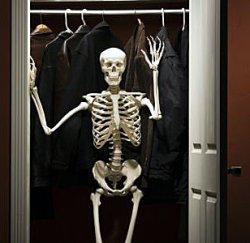skeleton in closet Meme Template