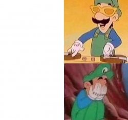 Luigi DJ Crying Meme Meme Template