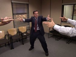 The Office Mexican Standoff Meme Template