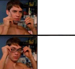 Peter Parker's Glasses Meme Template