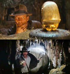 Indiana Jones Ball Run Meme Template