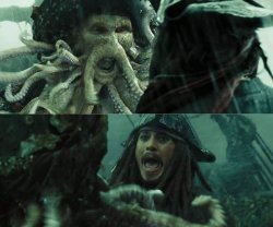 Davy Jones and Jack Sparrow Meme Template