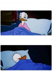 Donald Duck Sleeping Meme Template