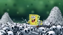 Spongebob's Field of Bones Meme Template