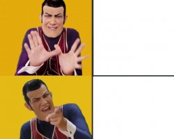 Robbie Rotten “yes no” Meme Template
