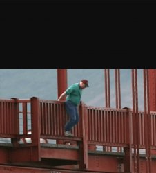Man about to jump off bridge Meme Template