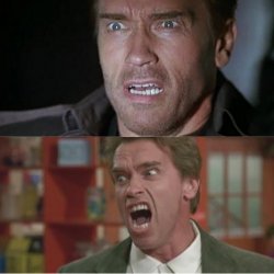 Arnold Schwarzenegger Confused & Angry Meme Template