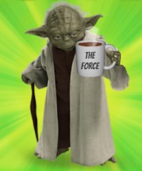 Yoda coffee Meme Template