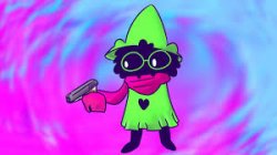 Ralsei With A GUN Meme Template