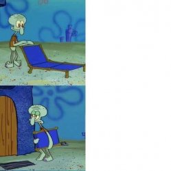 Squiward Chair Meme Template