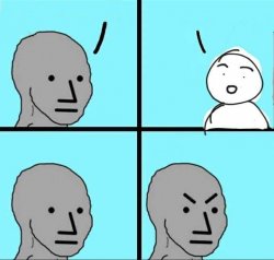 Angry NPC Meme Meme Template