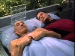 Picard in bed with Q Meme Template