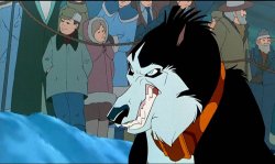 Steele from Balto Showing off Teeth and Piss-off Meme Template
