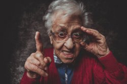 old woman with glasses pointing finger Meme Template