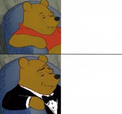 Winnie The Pooh Tux Meme Template
