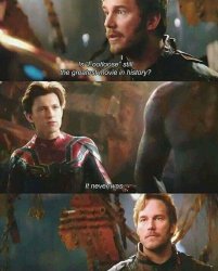 Infinity war spiderman starlord Meme Template