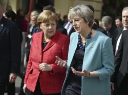 Theresa May and Merkel Meme Template