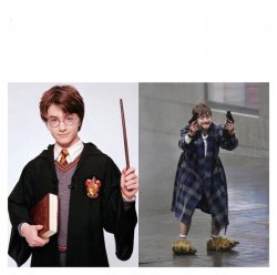 Harry vs HARRY Meme Template